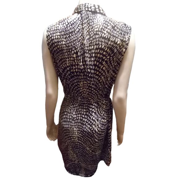 MOSSIMO Geometric Animal Print Dress Sz Large Collared Sleeveless Indie Festival - Picture 6 of 11